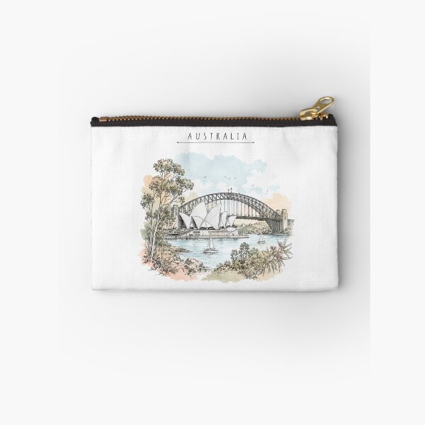 Item preview, Australia Sydney Vintage Travel Poster Clean Minimal Watercolor Art designed and sold by Sketchbook Studio by Aqsaa.