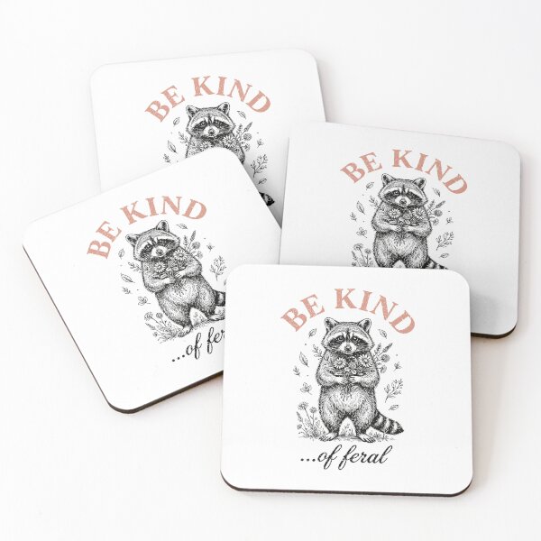 Item preview, Vintage Floral Raccoon Be Kind of Feral designed and sold by Steele-Art.