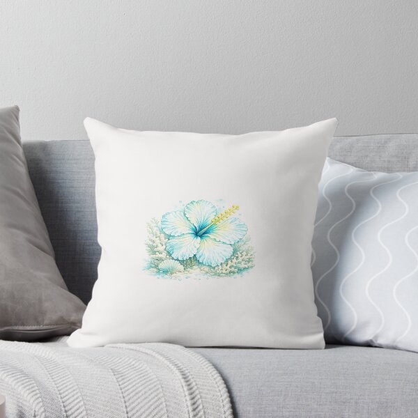 Item preview, Single Island Lagoon Hibiscus | Watercolor Tropical Floral Art | Botanical Flower Illustration designed and sold by Nolmo.