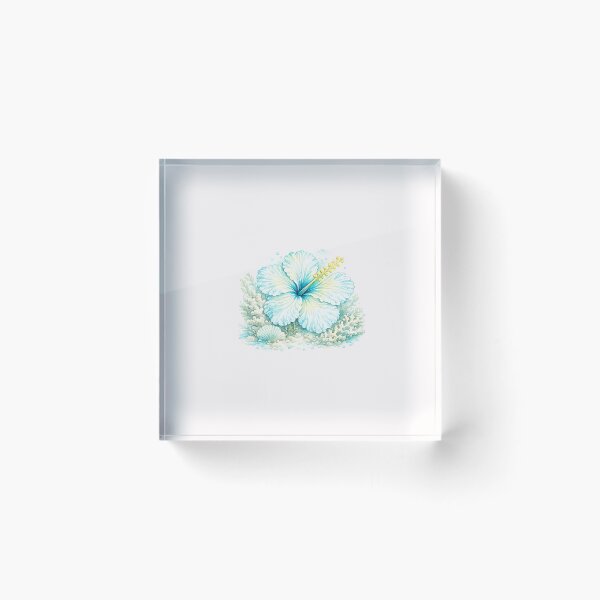 Item preview, Single Island Lagoon Hibiscus | Watercolor Tropical Floral Art | Botanical Flower Illustration designed and sold by Nolmo.