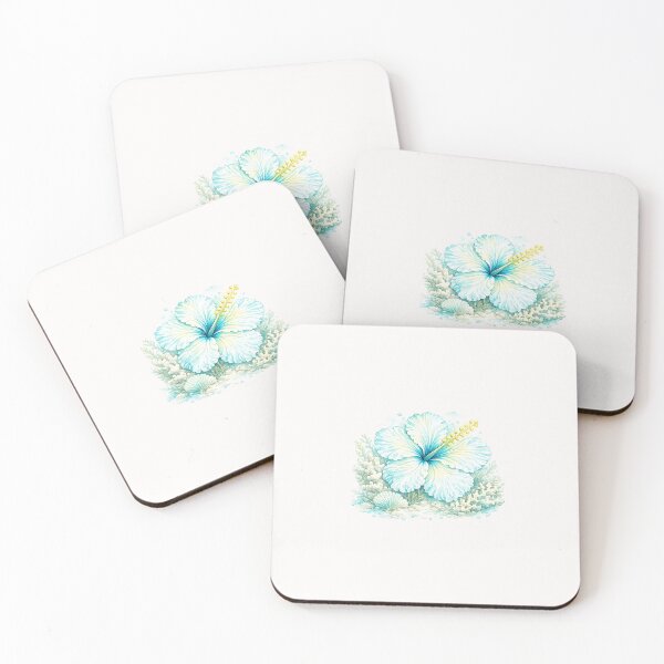 Item preview, Single Island Lagoon Hibiscus | Watercolor Tropical Floral Art | Botanical Flower Illustration designed and sold by Nolmo.