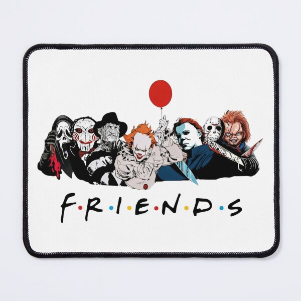Item preview, Horror Icons Friends Parody Cult Classic Poster designed and sold by Vicky021.