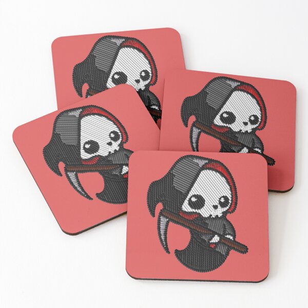 Item preview, Kawaii Grim Reaper Embroidery Patch Sticker designed and sold by · GAMING SOUL ·.