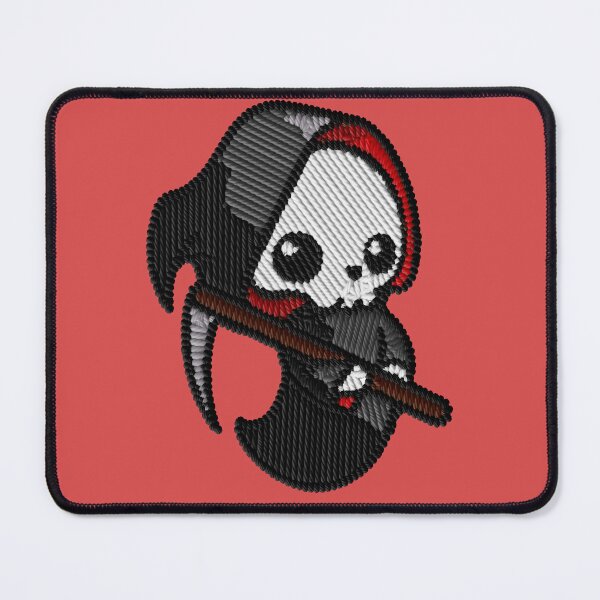 Item preview, Kawaii Grim Reaper Embroidery Patch Sticker designed and sold by · GAMING SOUL ·.