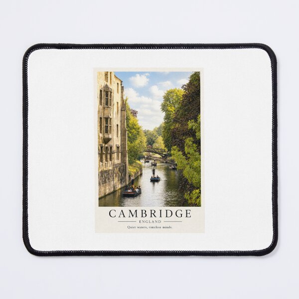 Item preview, Cambridge River Punting Travel Poster | Historic England Fine Art Photography Print designed and sold by Wandered North.
