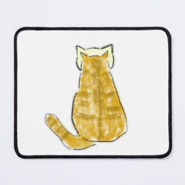 Item preview, Cute Orange Tabby Cat Eating Food Bowl Art designed and sold by raun.draw.