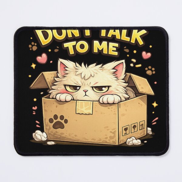 Item preview, Don’t Talk to Me Grumpy Cat in a Cardboard Box designed and sold by EssentialsWear.