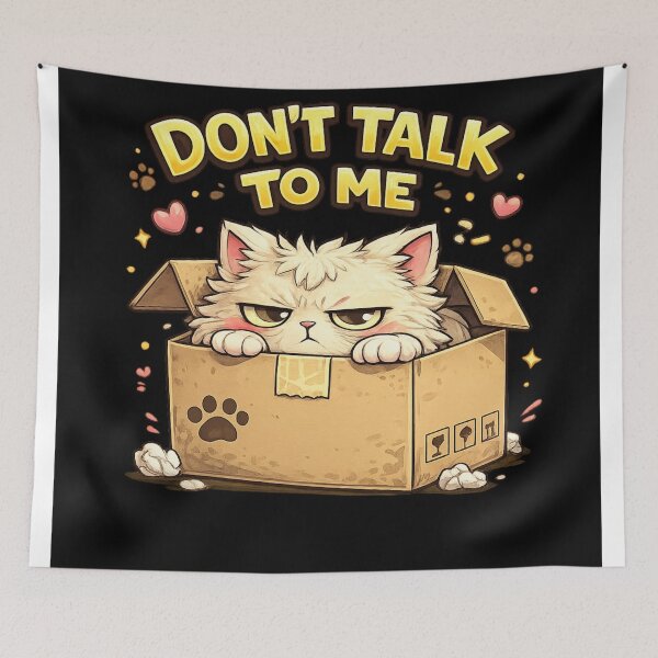 Item preview, Don’t Talk to Me Grumpy Cat in a Cardboard Box designed and sold by EssentialsWear.