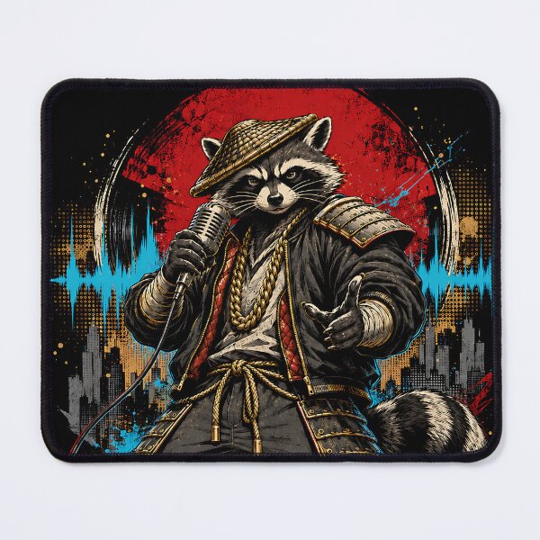 Item preview, Raccoon Samurai Hip Hop Warrior designed and sold by JasKei-Designs.
