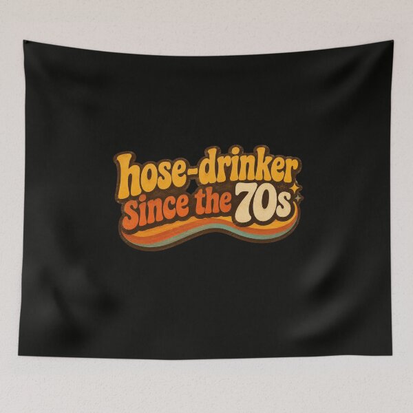 Item preview, Hose Drinker Since the 70s | groovy orange brown  graphic Shirt | 70s Kid Gen X Nostalgia Gift | Retro Vintage Christmas Birthday designed and sold by The Frog.