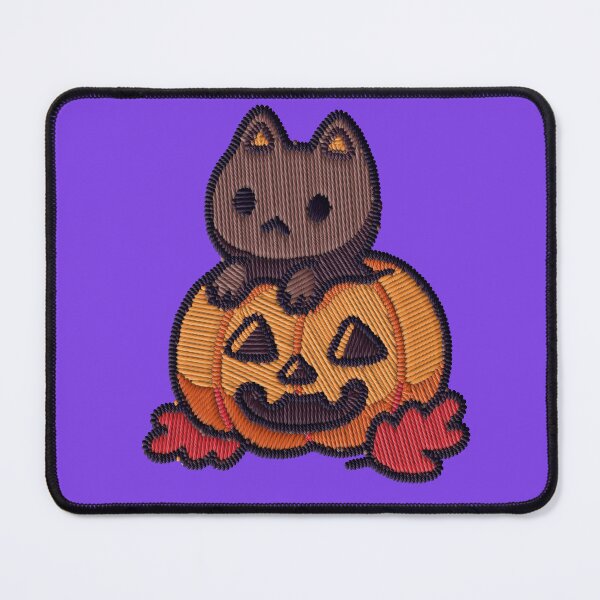Item preview, Kawaii Cat in Pumpkin Embroidery Patch Sticker designed and sold by · GAMING SOUL ·.