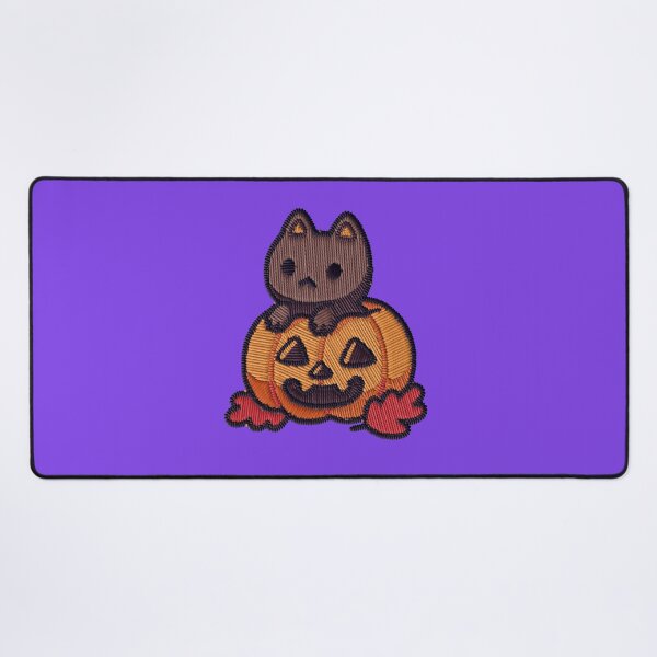 Item preview, Kawaii Cat in Pumpkin Embroidery Patch Sticker designed and sold by · GAMING SOUL ·.
