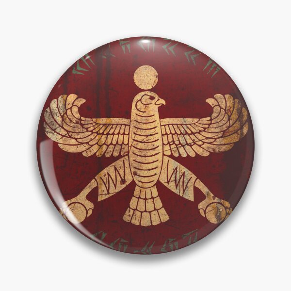 Item preview, Ancient Persian Falcon Emblem • Battle‑Worn Eagle Imperial Insignia • Vintage Cyrus Cuneiform Seal designed and sold by worldwarvintage.