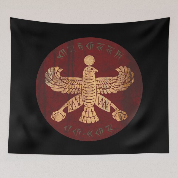 Item preview, Ancient Persian Falcon Emblem • Battle‑Worn Eagle Imperial Insignia • Vintage Cyrus Cuneiform Seal designed and sold by worldwarvintage.