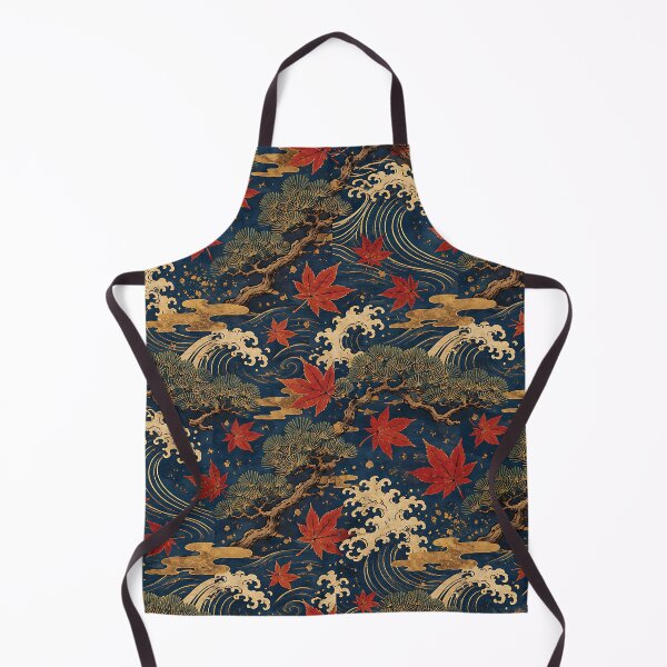 Item preview, Vintage Japanese Woodblock Autumn Maple Pattern designed and sold by Thai Vibe Studio.