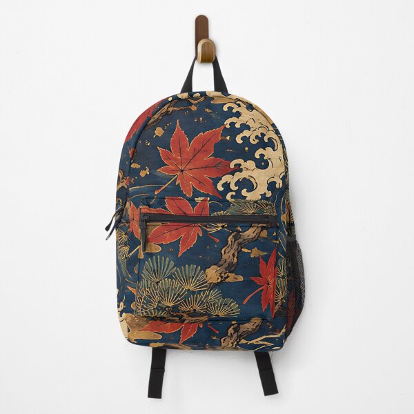 Item preview, Vintage Japanese Woodblock Autumn Maple Pattern designed and sold by Thai Vibe Studio.