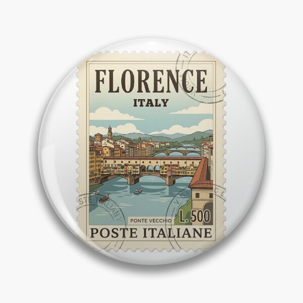 Item preview, Florence Italy Ponte Vecchio Vintage Travel Stamp designed and sold by k3rstman1.