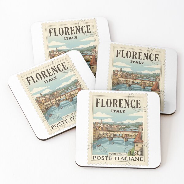 Item preview, Florence Italy Ponte Vecchio Vintage Travel Stamp designed and sold by k3rstman1.
