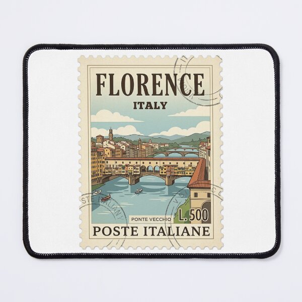 Item preview, Florence Italy Ponte Vecchio Vintage Travel Stamp designed and sold by k3rstman1.
