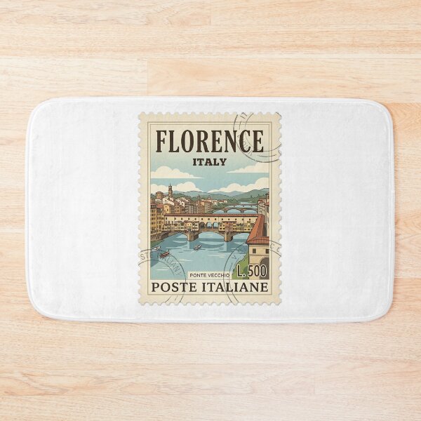 Item preview, Florence Italy Ponte Vecchio Vintage Travel Stamp designed and sold by k3rstman1.