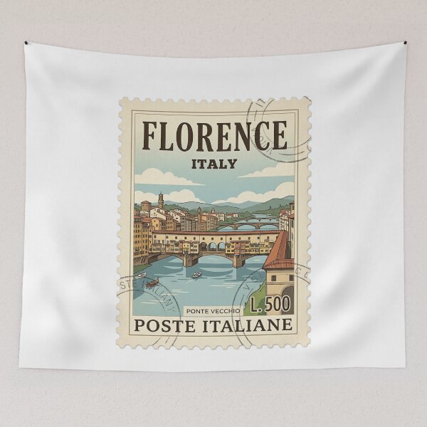 Item preview, Florence Italy Ponte Vecchio Vintage Travel Stamp designed and sold by k3rstman1.
