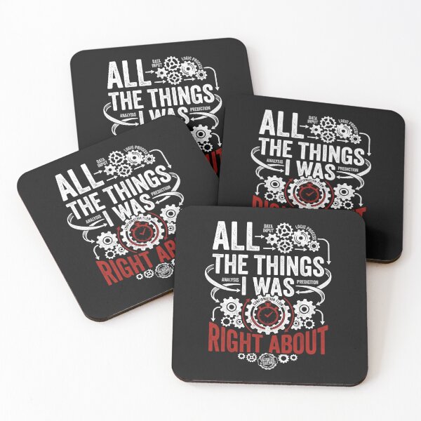 Item preview, All The Things I Was Right About Sarcastic Mechanic Gears Typography Classic T-Shirt designed and sold by pawsome purrfect.