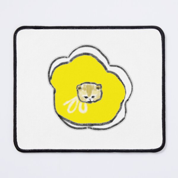 Item preview, Cute Cat in Yellow Fried Egg E-Collar Art designed and sold by raun.draw.