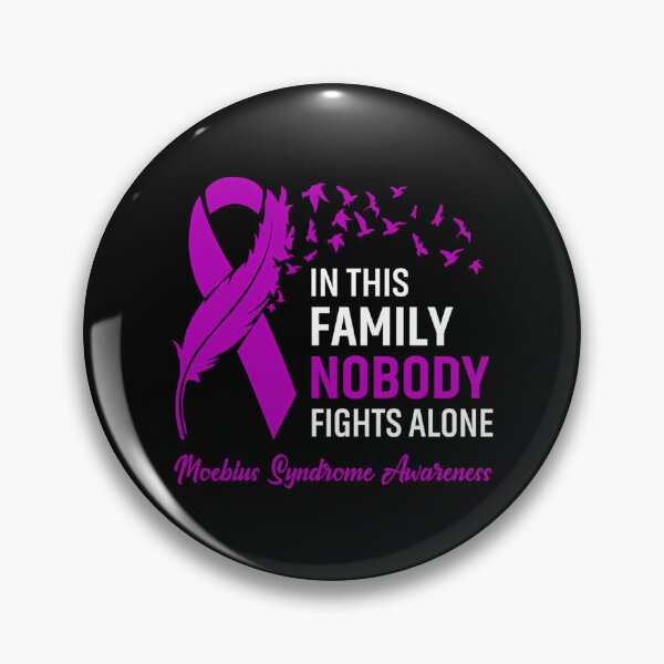 Item preview, In This Family Nobody Fights Alone Moebius Syndrome Awareness Feather Ribbon designed and sold by valleriajosue.