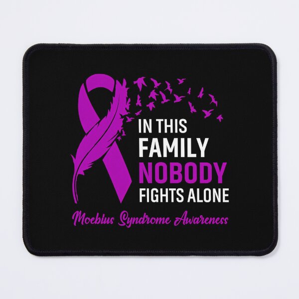 Item preview, In This Family Nobody Fights Alone Moebius Syndrome Awareness Feather Ribbon designed and sold by valleriajosue.