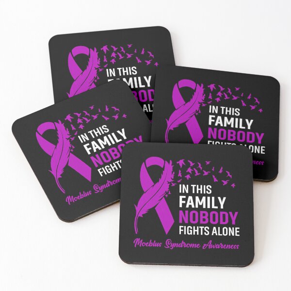 Item preview, In This Family Nobody Fights Alone Moebius Syndrome Awareness Feather Ribbon designed and sold by valleriajosue.
