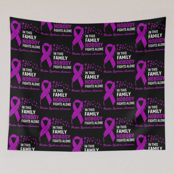 Item preview, In This Family Nobody Fights Alone Moebius Syndrome Awareness Feather Ribbon designed and sold by valleriajosue.
