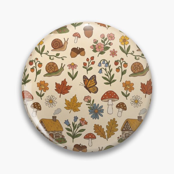 Item preview, Mushroom Village Cottagecore Seamless Pattern designed and sold by Fandom Universe.