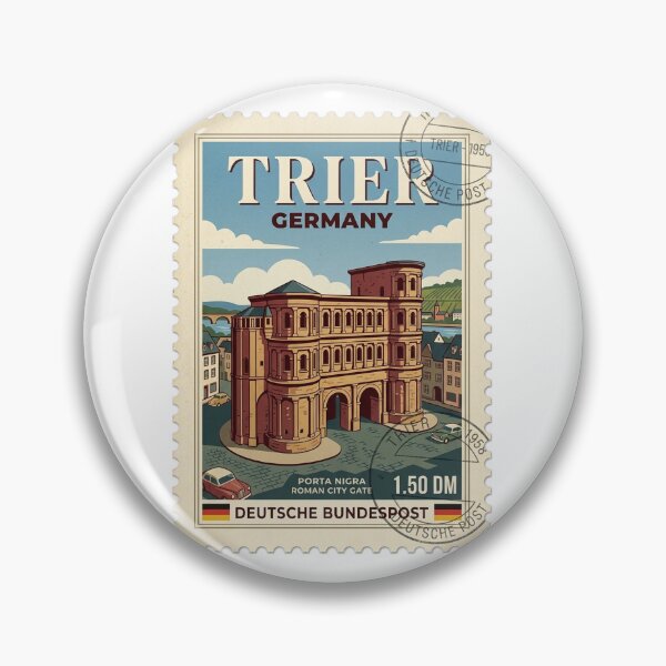 Item preview, Porta Nigra Trier Germany Vintage Travel Stamp designed and sold by k3rstman1.