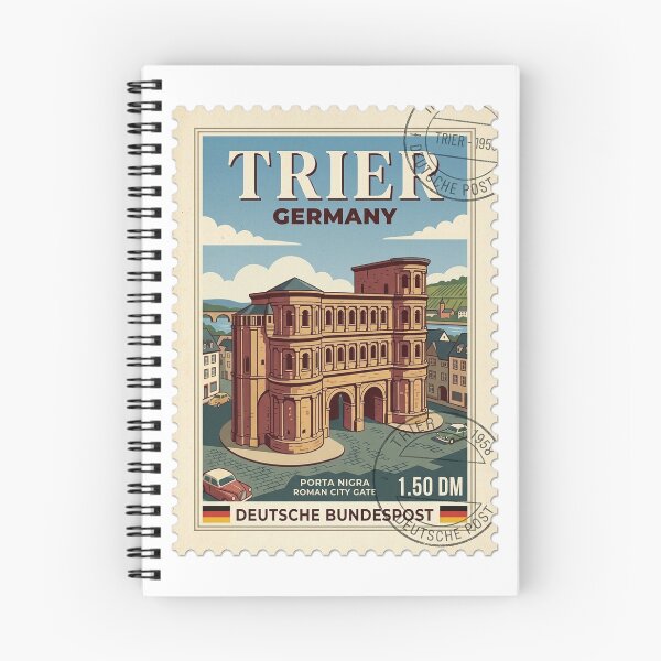 Item preview, Porta Nigra Trier Germany Vintage Travel Stamp designed and sold by k3rstman1.
