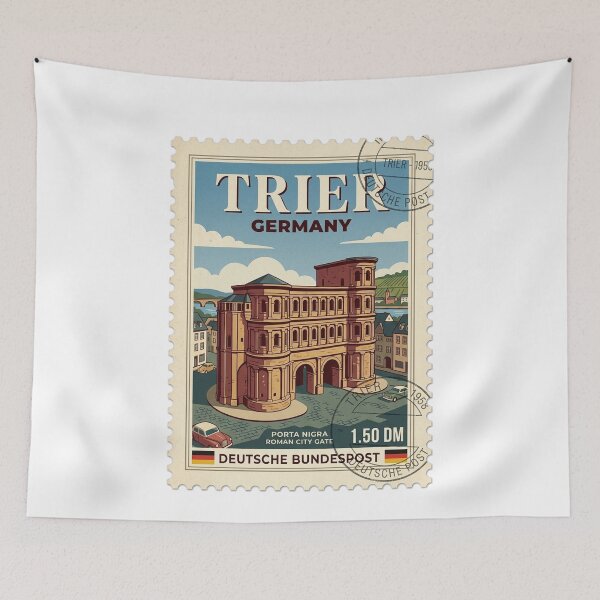 Item preview, Porta Nigra Trier Germany Vintage Travel Stamp designed and sold by k3rstman1.