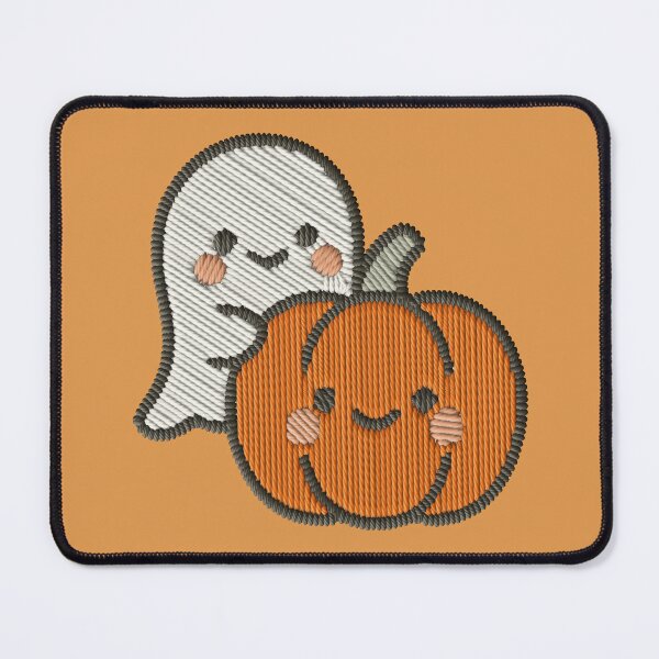 Item preview, Kawaii Ghost and Pumpkin Friends Embroidery Patch Sticker designed and sold by · GAMING SOUL ·.