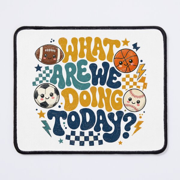 Item preview, What Are We Doing Today Funny PE Teacher Retro Kawaii Sports Balls designed and sold by Yellowriversss.
