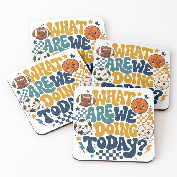 Item preview, What Are We Doing Today Funny PE Teacher Retro Kawaii Sports Balls designed and sold by Yellowriversss.