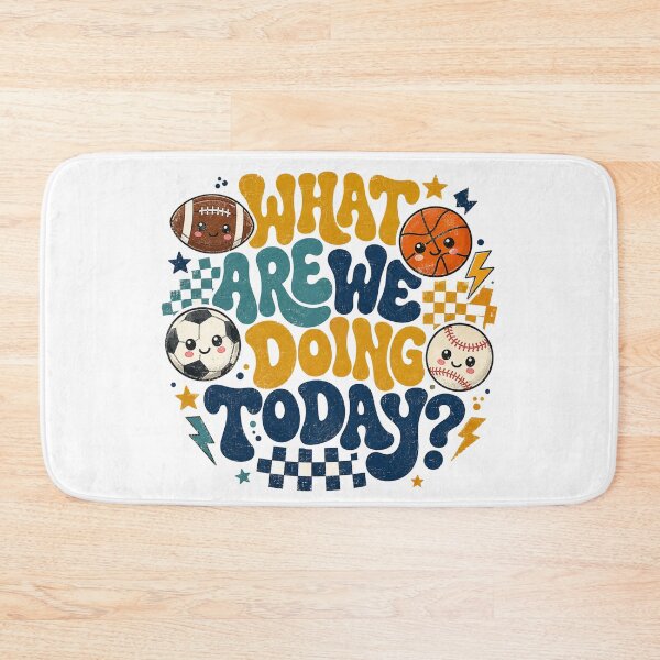 Item preview, What Are We Doing Today Funny PE Teacher Retro Kawaii Sports Balls designed and sold by Yellowriversss.