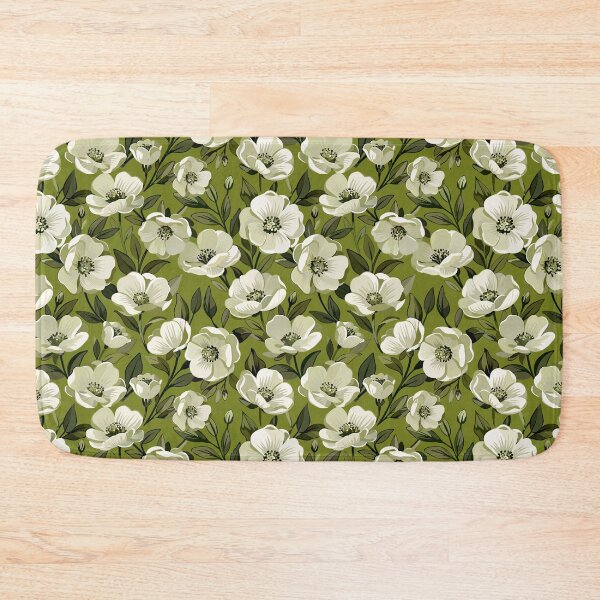 Item preview, Vintage White Anemone Floral Seamless Pattern | Elegant Botanical Garden Design designed and sold by romyca creation_22.