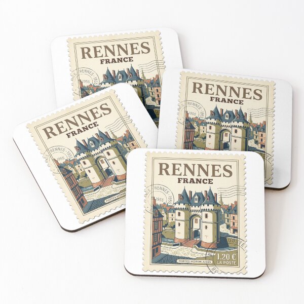 Item preview, Portes Mordelaises Rennes France Vintage Travel Stamp designed and sold by k3rstman1.