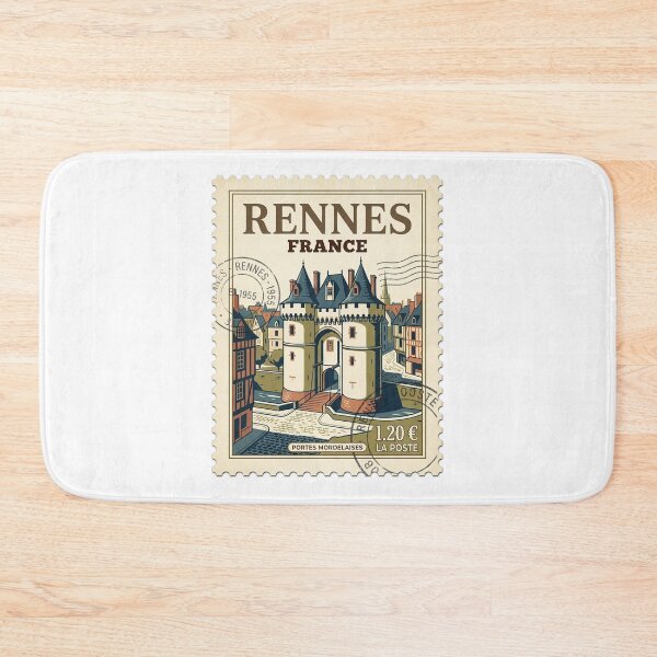 Item preview, Portes Mordelaises Rennes France Vintage Travel Stamp designed and sold by k3rstman1.