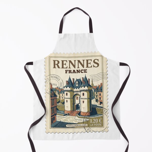 Item preview, Portes Mordelaises Rennes France Vintage Travel Stamp designed and sold by k3rstman1.