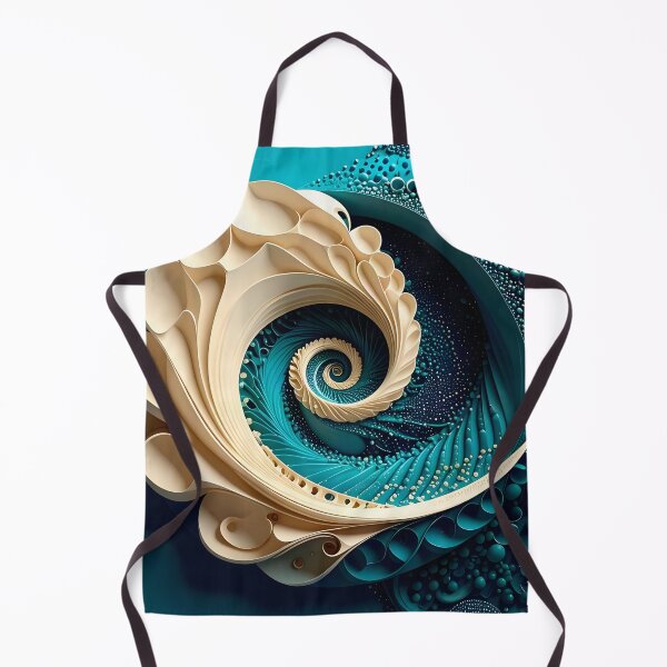 Item preview, Intricate Spiral Design in Turquoise and White designed and sold by Vicky Brago-Mitchell®.