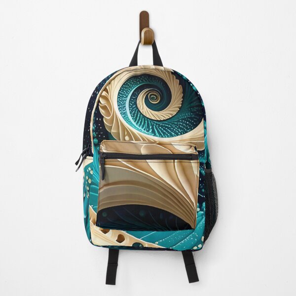 Item preview, Intricate Spiral Design in Turquoise and White designed and sold by Vicky Brago-Mitchell®.