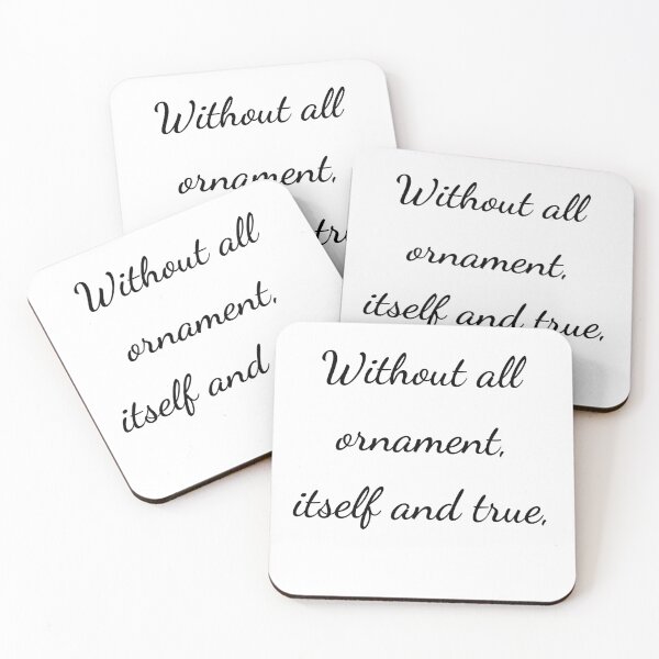 Item preview, “Without all ornament, itself and true,” - handwriting black designed and sold by ariksworld.