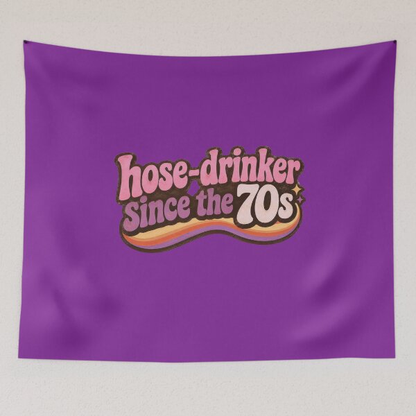 Item preview, Hose Drinker Since the 70s | groovy pink purple graphic Shirt | 70s Kid Gen X Nostalgia Gift | Retro Vintage Christmas Birthday designed and sold by The Frog.