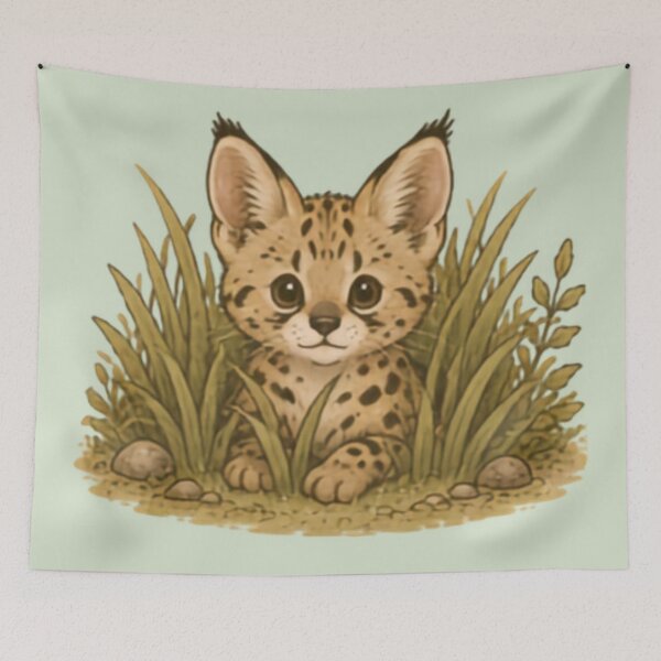Item preview, Cute Serval Grassland Explorer  designed and sold by MellowMunchkins.