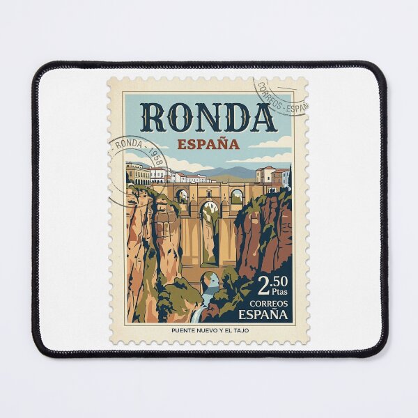 Item preview, Vintage Ronda Spain Puente Nuevo Travel Stamp designed and sold by k3rstman1.