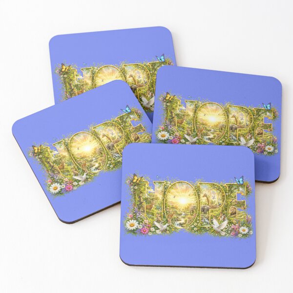 Item preview, HOPE Animal Paradise – Sunrise Wildlife Fantasy Typography Art designed and sold by sunbowjp stadio.